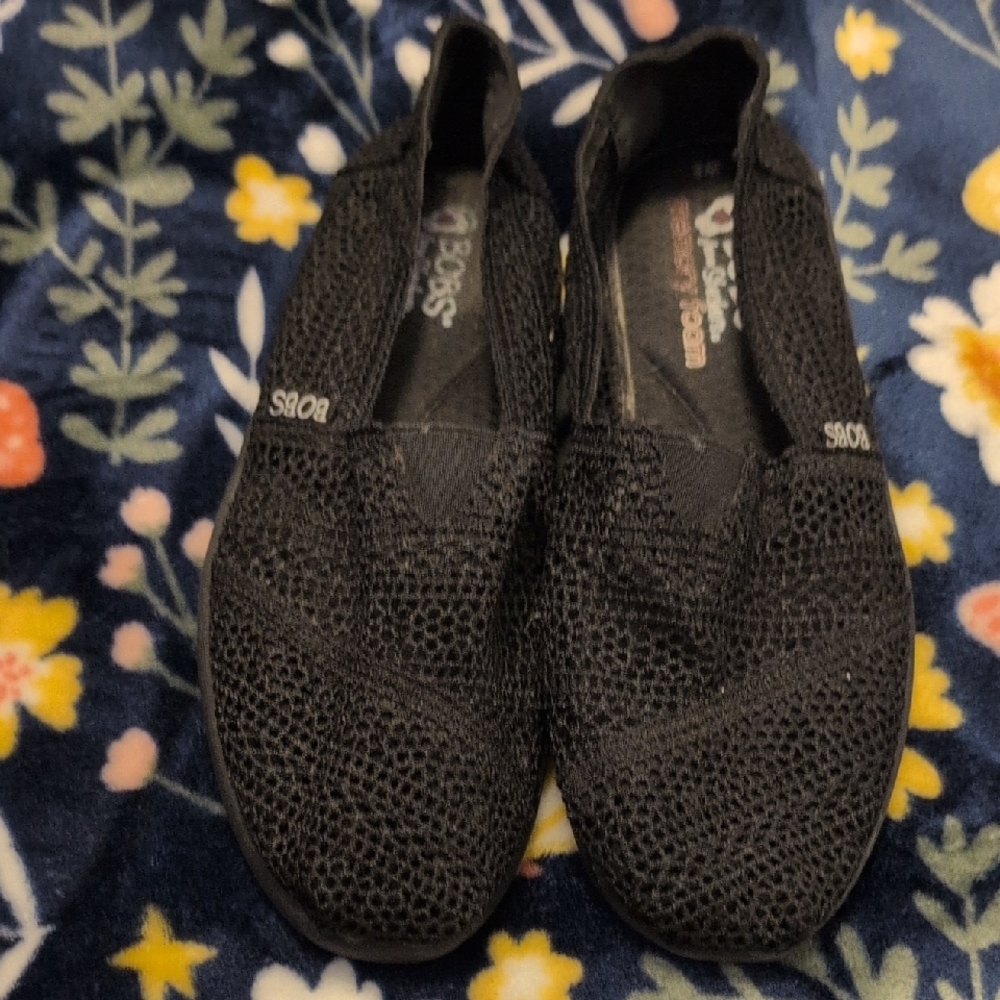 Black BOBS Slip-On Shoes